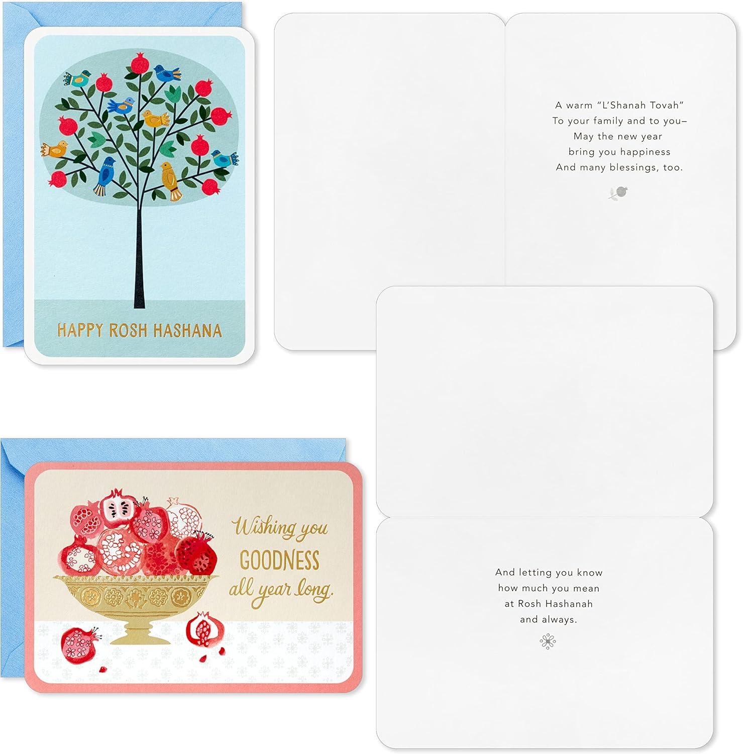 imageHallmark Tree of Life Rosh Hashanah Card Assortment Peace In Our Hearts 24 Cards with Envelopes