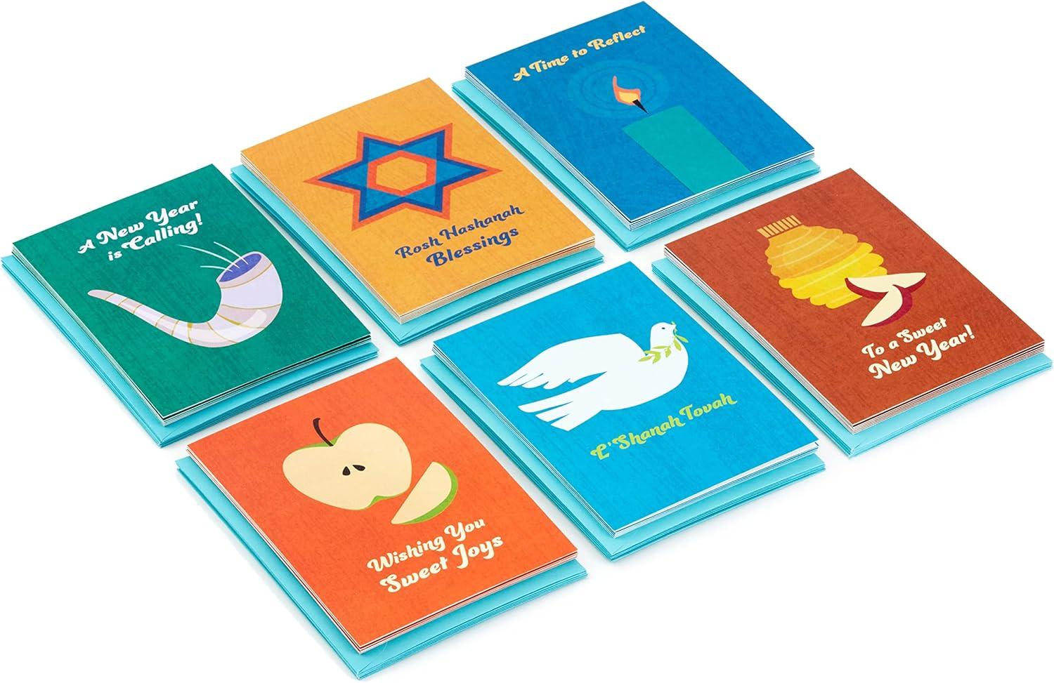 imageHallmark Tree of Life Rosh Hashanah Card Assortment Sweet Joys 36 Cards with Envelopes
