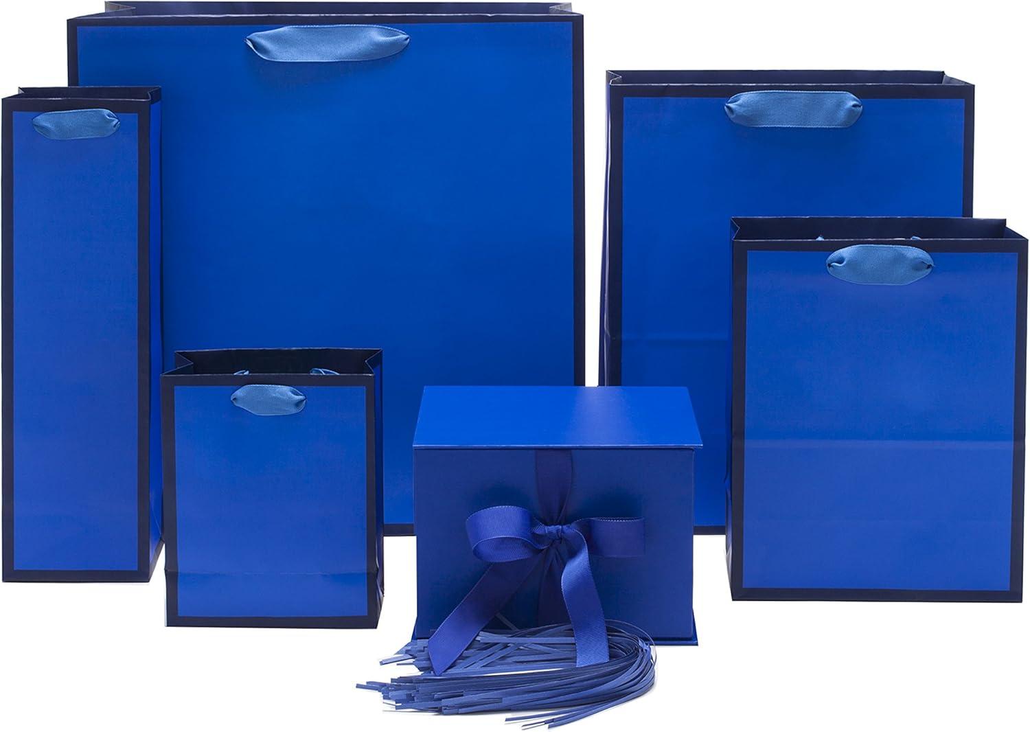 imageHallmark quotHallmark 7quotquot Gift Box with Lid and Paper Fill Dark Blue for Christmas Hanukkah Fathers Day Birthdays Baby Showers and Graduationsquot navy blue large 5EBC1118Navy Blue