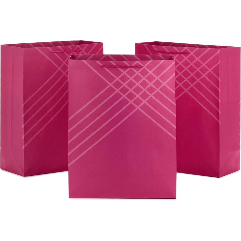 imageHallmark 14quot Extra Large Blue Gift Bag Bundle Pack of 3 for Birthdays Graduations Fathers Day Baby Showers Bridal ShowersPink