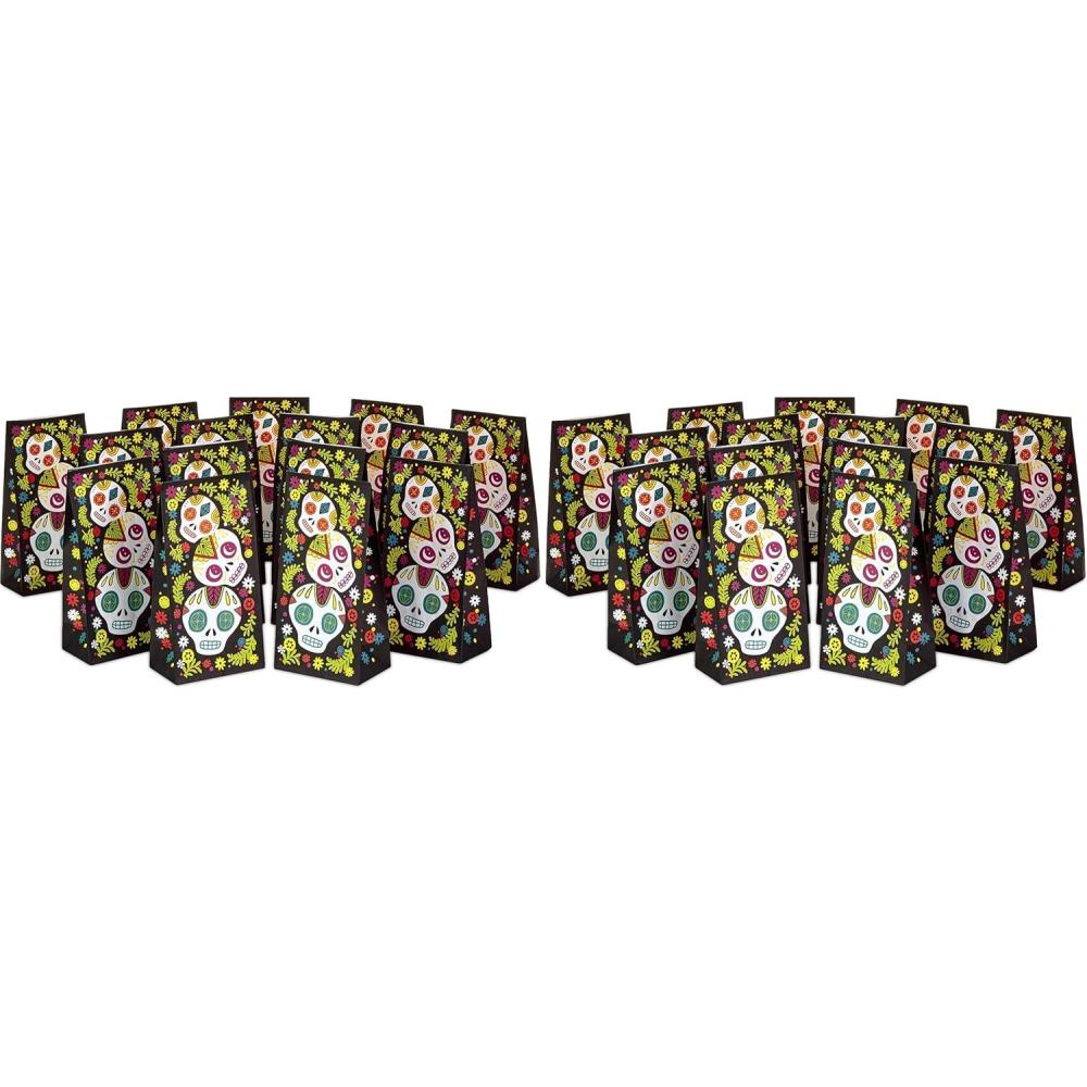 imageHallmark Day of the Dead Party Favor and Wrapped Treat Bags 15 Ct for Halloween Da de los Muertos Class Parties Care Packages and MoreTreat Pack of 2