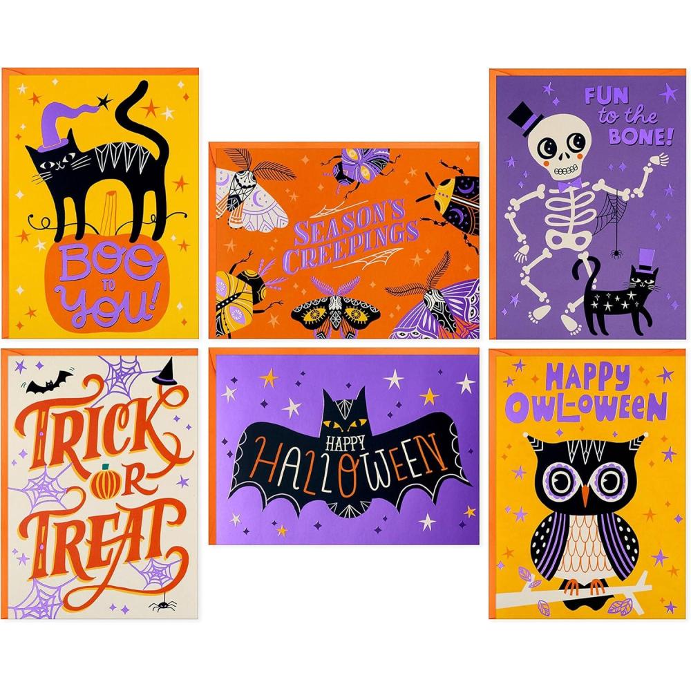 imageHallmark Halloween Cards Assortment Seasons Creepings 24 Cards with Envelopes24 Card Assortment  Seasonss Creepings