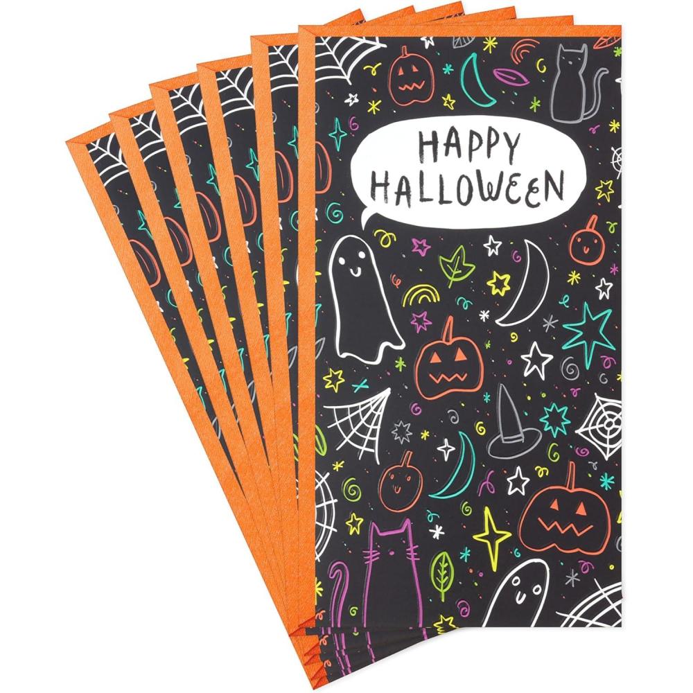 imageHallmark Halloween Cards Assortment Vintage Halloween 16 Cards and EnvelopesGhost and Stars