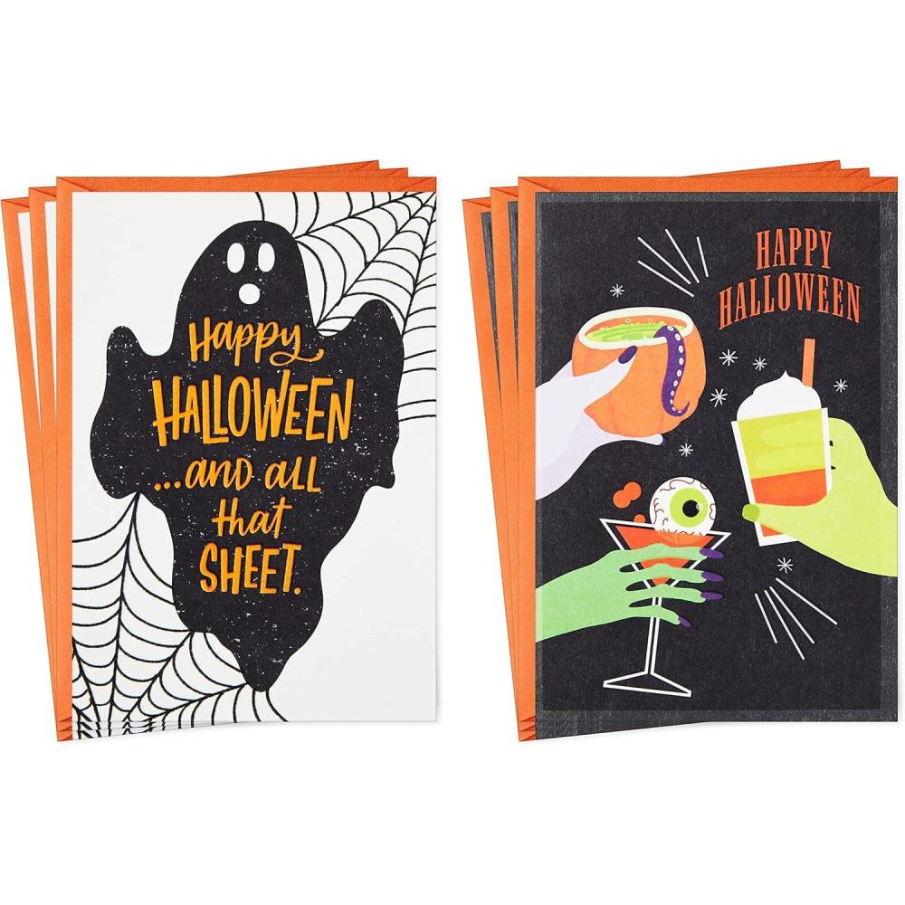 imageHallmark Hocus Pocus Pack of Halloween Cards Sanderson Sisters 4 Cards with EnvelopesCocktails and Ghosts 6 Cards