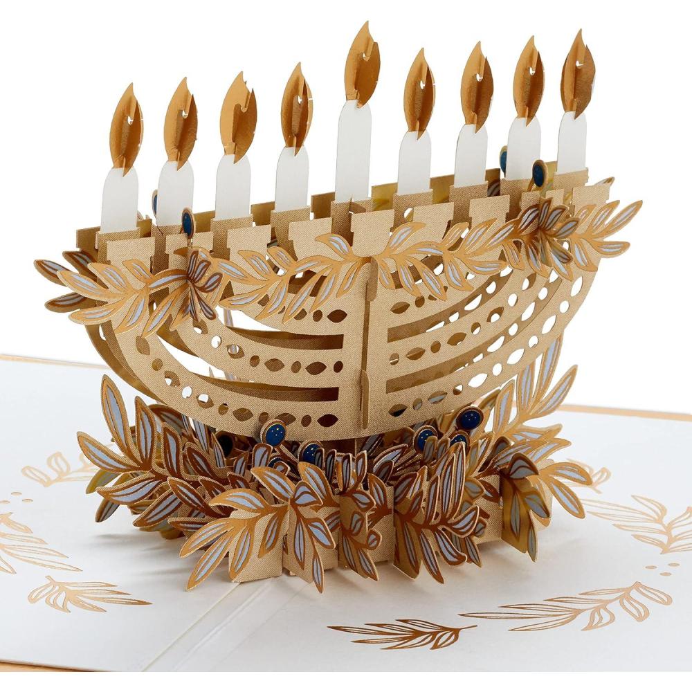 imageHallmark Signature Paper Wonder Pop Up Hanukkah Card Menorah