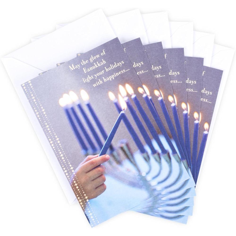 imageHallmark Tree of Life Hanukkah Cards Latkes and Lights 6 Cards with EnvelopesGlow of Hanukkah