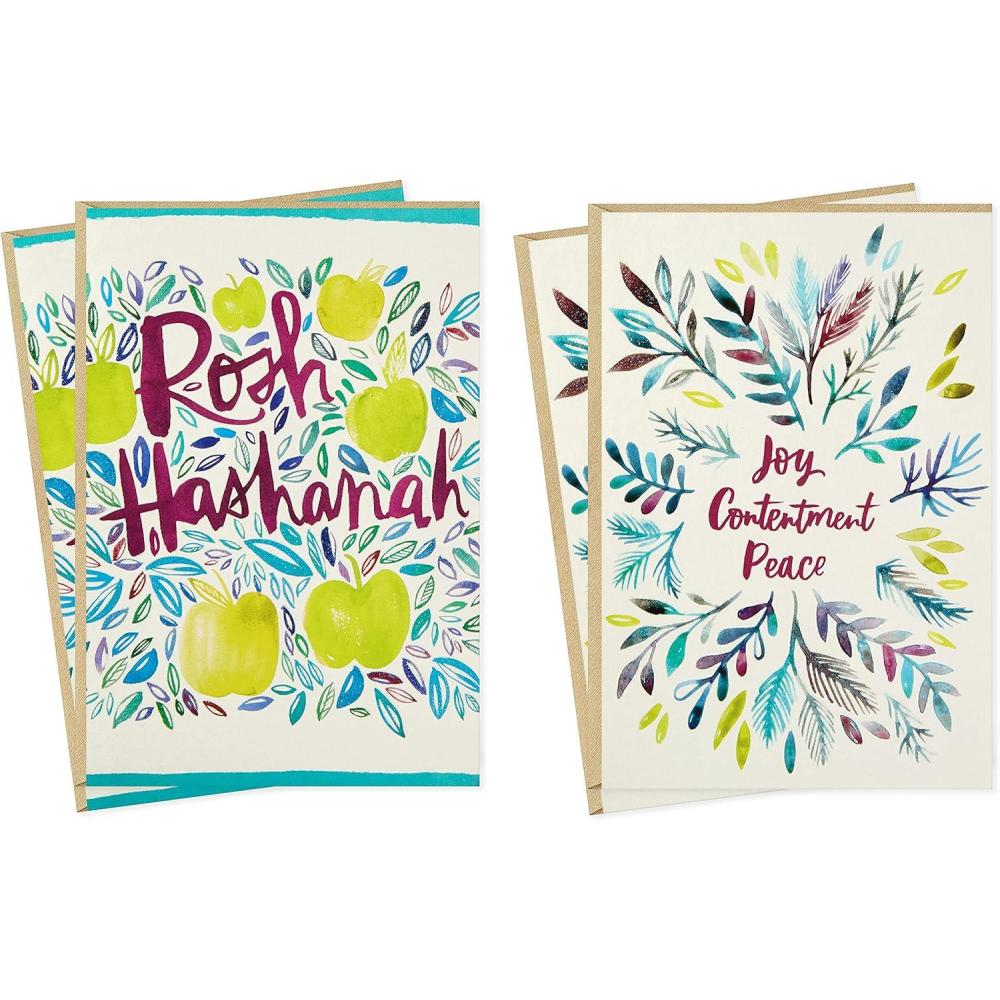 imageHallmark Tree of Life Rosh Hashanah Card Assortment Watercolors 6 cards with EnvelopesRosh Hashanah  Watercolors
