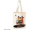 Hallmark 13″ Large Halloween Tote Bag (Haunted House) Reusable Canvas Bag for Trick or Treating, Grocery Shopping and More(Haunted House)