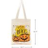 Hallmark 13″ Large Halloween Tote Bag (Haunted House) Reusable Canvas Bag for Trick or Treating, Grocery Shopping and More(Pumpkins and Ghosts)