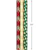 Hallmark Foil Wrapping Paper with Cut Lines on Reverse (3 Rolls: 60 Sq. Ft. Ttl) Rose Gold, Silver Trees, Gold Snowflakes for Winter Weddings, Graduations, Valentine’s Day(Red  Green  Gold)