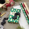 Hallmark Foil Wrapping Paper with Cut Lines on Reverse (3 Rolls: 60 Sq. Ft. Ttl) Rose Gold, Silver Trees, Gold Snowflakes for Winter Weddings, Graduations, Valentine’s Day(Red  Green  Gold)