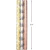 Hallmark Foil Wrapping Paper with Cut Lines on Reverse (3 Rolls: 60 Sq. Ft. Ttl) Rose Gold, Silver Trees, Gold Snowflakes for Winter Weddings, Graduations, Valentine’s Day(Rose Gold  Silver  Gold)