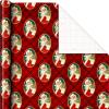 Hallmark Foil Wrapping Paper with Cut Lines on Reverse (3 Rolls: 60 Sq. Ft. Ttl) Rose Gold, Silver Trees, Gold Snowflakes for Winter Weddings, Graduations, Valentine’s Day(Red  Green  Gold)
