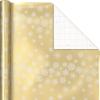 Hallmark Foil Wrapping Paper with Cut Lines on Reverse (3 Rolls: 60 Sq. Ft. Ttl) Rose Gold, Silver Trees, Gold Snowflakes for Winter Weddings, Graduations, Valentine’s Day(Rose Gold  Silver  Gold)