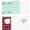 Hallmark Good Mail Christmas Cards Assortment, Merry Everything (5 Cards with Envelopes)(Plaid and Pine  Pack of Cards)