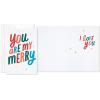 Hallmark Good Mail Christmas Cards Assortment, Merry Everything (5 Cards with Envelopes)(Plaid and Pine  Pack of Cards)