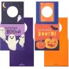 Hallmark Halloween Door Hangers (6 Hanging Card Pockets, 2 Designs) You’ve Been Booed, Purple Ghosts, Orange Pumpkins