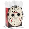Hallmark Halloween Friday the 13th Gift Bag with Tissue Paper and Greeting Card (Jason Mask, Welcome to Camp Crystal Lake)