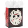 Hallmark Halloween Friday the 13th Gift Bag with Tissue Paper and Greeting Card (Jason Mask, Welcome to Camp Crystal Lake)