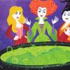 Hallmark Hocus Pocus Pack of Halloween Cards, Sanderson Sisters (4 Cards with Envelopes)(Hocus Pocus Halloween  4 Cards)