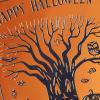 Hallmark Vintage Halloween Cards (8 Cards with Envelopes) Cute Witch with Black Cat and Jack-o-Lantern(Halloween Tree)