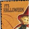 Hallmark Vintage Halloween Cards (8 Cards with Envelopes) Cute Witch with Black Cat and Jack-o-Lantern(Original Vintage Witch)