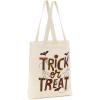 Hallmark 13″ Large Halloween Tote Bag (Haunted House) Reusable Canvas Bag for Trick or Treating, Grocery Shopping and More(Trick Or Treat)