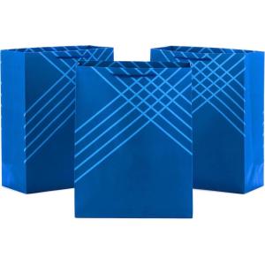 Hallmark 14″ Extra Large Blue Gift Bag Bundle (Pack of 3) for Birthdays, Graduations, Father’s Day, Baby Showers, Bridal Showers(Blue)
