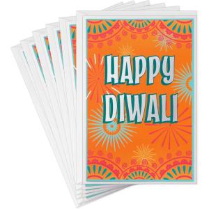 Hallmark Golden Thread Diwali Greeting Cards (6 Cards with Envelopes) Happy Diwali(Happy Diwali)