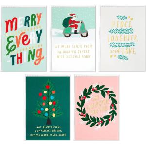 Hallmark Good Mail Christmas Cards Assortment, Merry Everything (5 Cards with Envelopes)(Merry Everything  Pack of Cards)