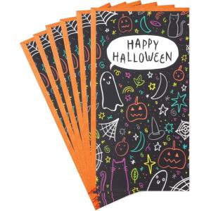 Hallmark Halloween Cards Assortment, Vintage Halloween (16 Cards and Envelopes)(Ghost and Stars)