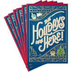 Hallmark Holiday Cards for Christmas, Hanukkah and Kwanzaa (6 Cards with Envelopes)(For All the Holidays  Pack of Cards)