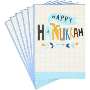 Hallmark Holiday Cards for Christmas, Hanukkah and Kwanzaa (6 Cards with Envelopes)(Happy Hanukkah  6 Cards With Envelopes)