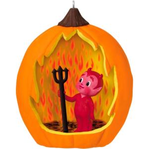 Hallmark Keepsake Halloween Ornament 2025, Happy Halloween, Devil Pumpkin Diorama(2025 Happy Halloween)