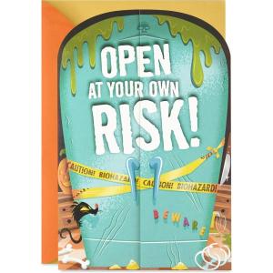 Hallmark Musical Halloween Card for Kids (Displayable Ghosts in Cemetery)(Pop Up with Music  Monster in Fridge)