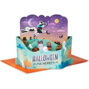 Hallmark Paper Wonder Halloween Pop Up Card with Music and Motion (Flying Witch)(Pop Up with Motion and Sound  Flying Witch)