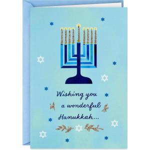 Hallmark Tree of Life Hanukkah Boxed Cards (16 Cards and Envelopes) Modern Menorah(Modern Menorah Hanukkah Cards)