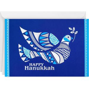 Hallmark Tree of Life Hanukkah Boxed Cards (40 Cards and Envelopes) Blue and Silver Dove(Blue and Silver Dove Hanukkah Cards)