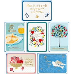 Hallmark Tree of Life Rosh Hashanah Card Assortment, Peace In Our Hearts (24 Cards with Envelopes)