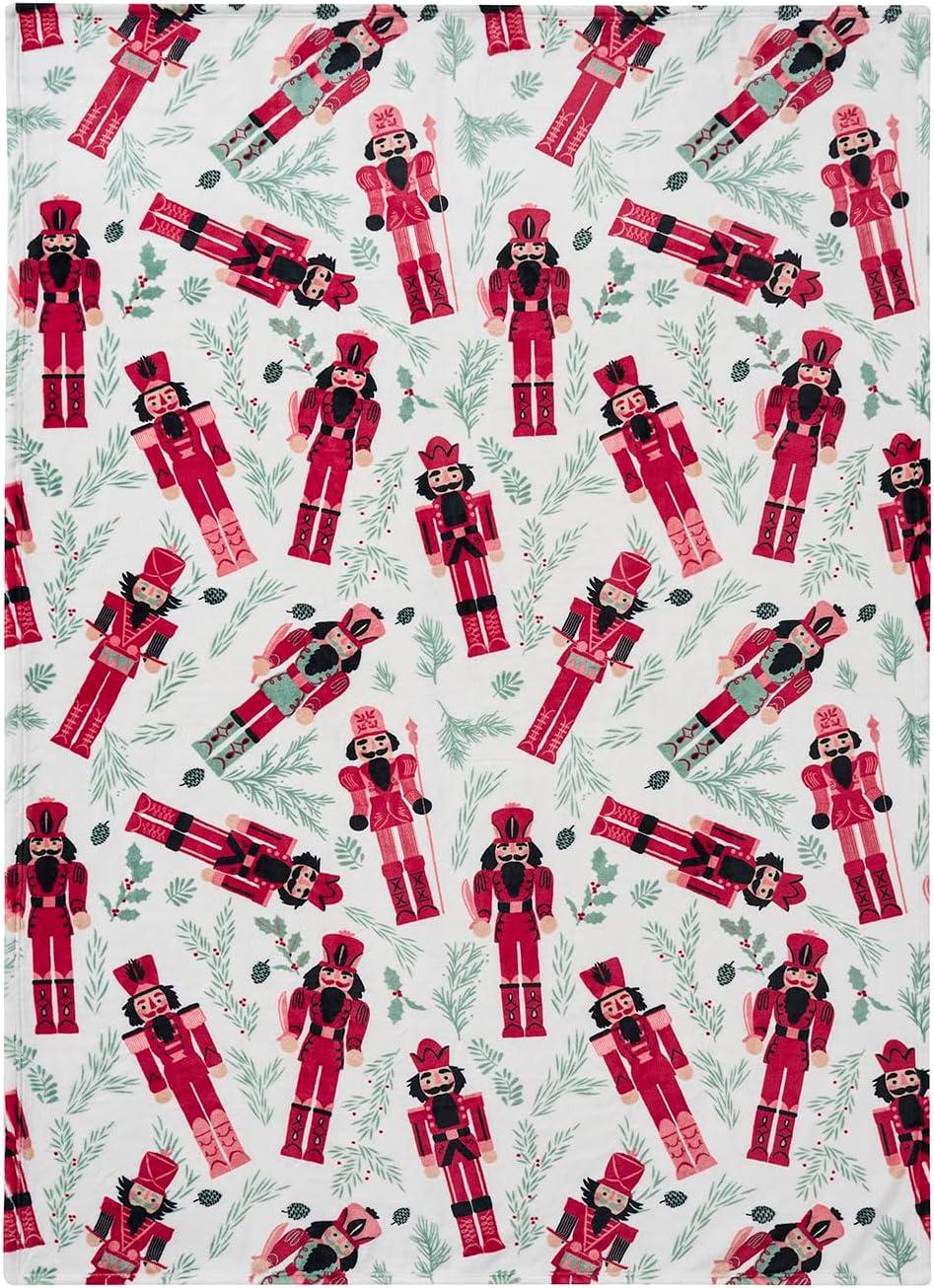 imageHallmark Blanket Soft Plush Oversized Throw Blanket for Couch or Bed for YearRound Use Fade ampamp Pill Resistant Cozy Christmas RedGreen 50quot x 70quot