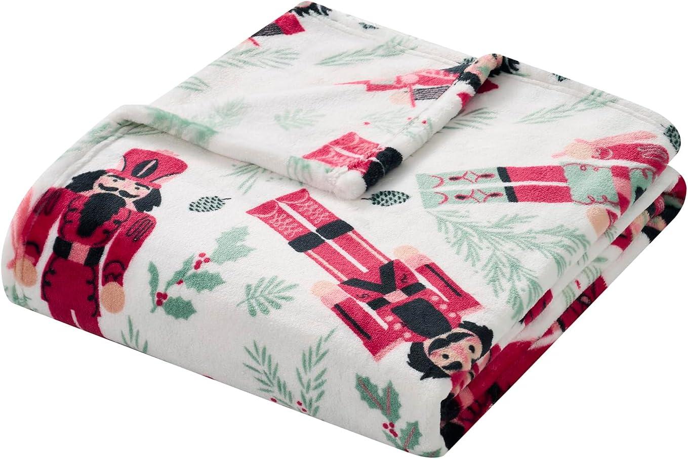 imageHallmark Blanket Soft Plush Oversized Throw Blanket for Couch or Bed for YearRound Use Fade ampamp Pill Resistant Cozy Christmas RedGreen 50quot x 70quot