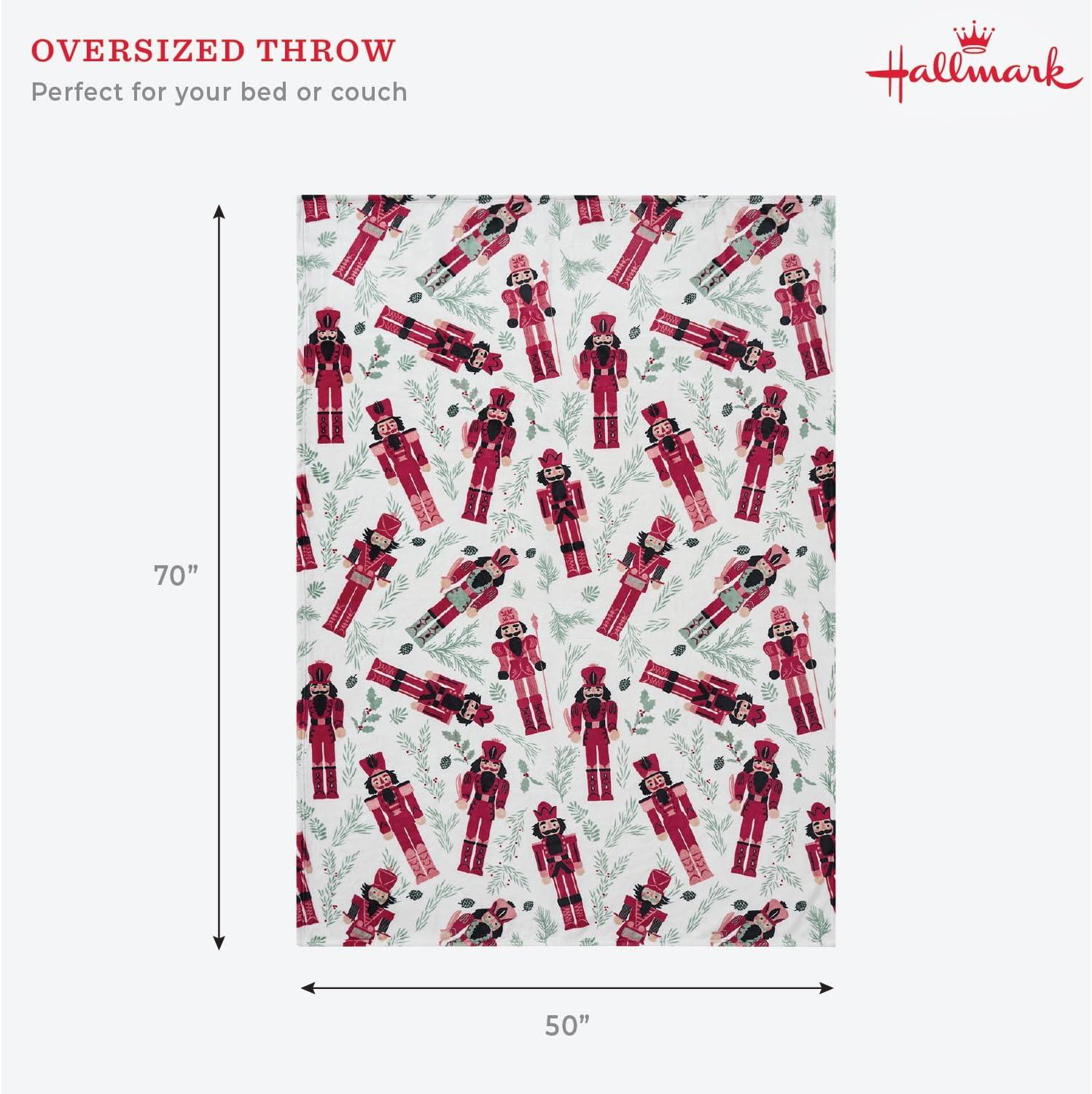 imageHallmark Blanket Soft Plush Oversized Throw Blanket for Couch or Bed for YearRound Use Fade ampamp Pill Resistant Cozy Christmas RedGreen 50quot x 70quot