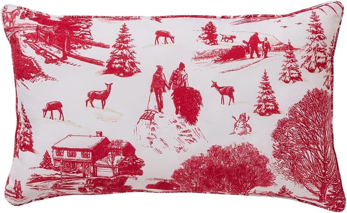 imageHallmark FullQueen Comforter Set 4Piece Soft Holiday Bedding Set with Pillowcases and Decorative Pillow Medium Weight Bedding for YearRound Use Fade ampamp Wrinkle Resistant Cozy Christmas RedCozy Christmas Red