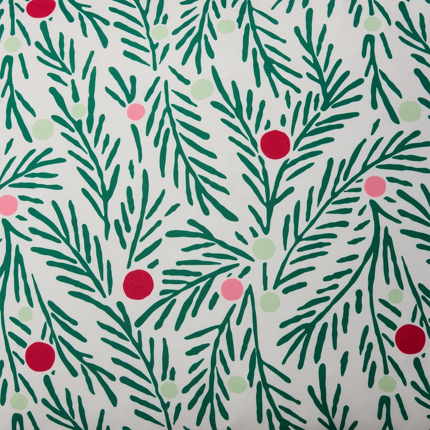 imageHallmark FullQueen Comforter Set 4Piece Soft Holiday Bedding Set with Pillowcases and Decorative Pillow Medium Weight Bedding for YearRound Use Fade ampamp Wrinkle Resistant Cozy Christmas RedJoy to Your World Green