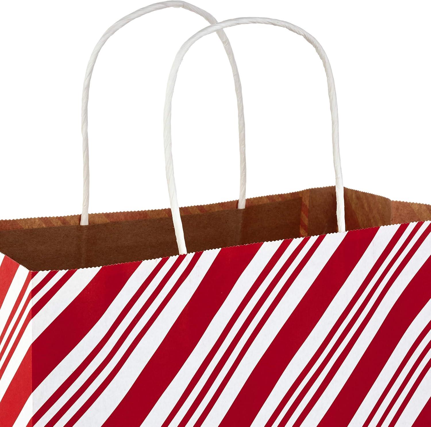 imageHallmark 13quot Large Gift Bag Assortment Holiday Icons 12 Paper Gift Bags in Assorted Designs for Hanukkah or Christmas Stripes Polka Dots Snowflakes Christmas Trees