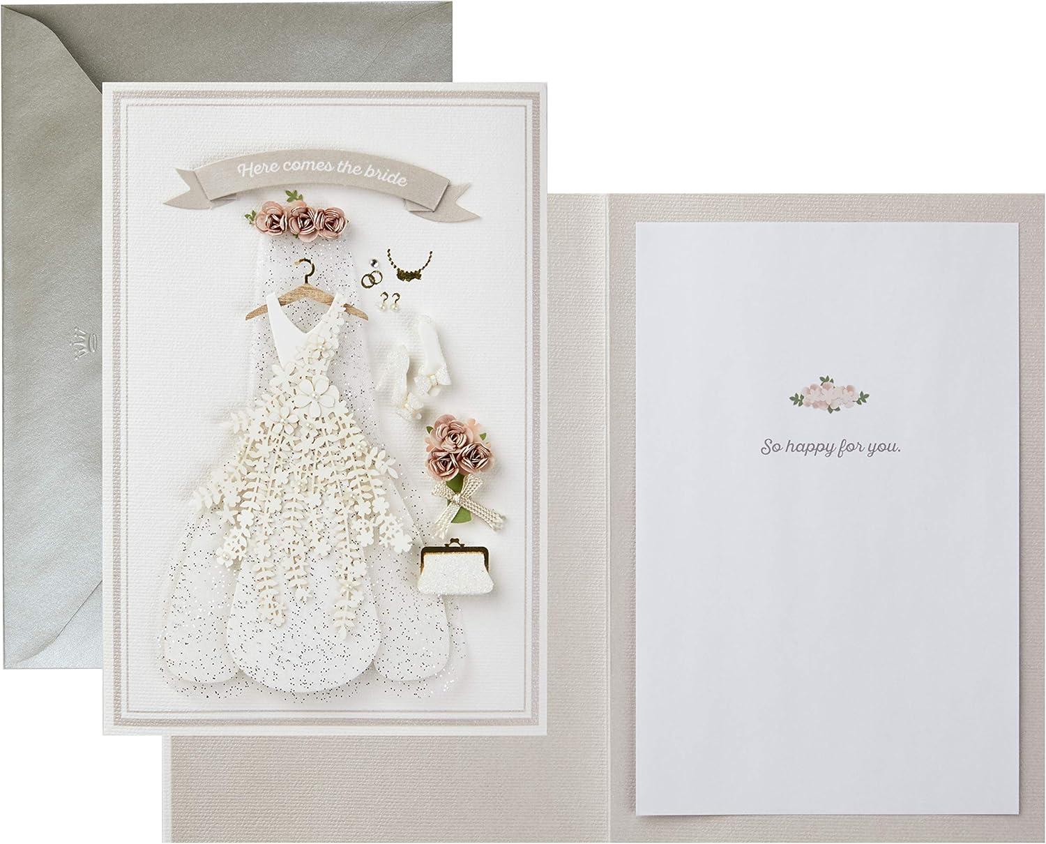 imageHallmark Signature Wedding Bridal Shower or Engagement Card Here Comes the Bride