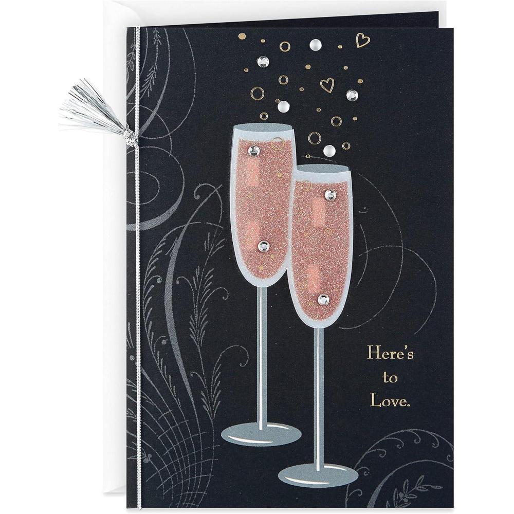 imageHallmark Wedding Card Bridal Shower Card Engagement Card So Right for Each OtherChampagne Flutes