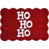 Hallmark – Bath Rug, Scallop Edge with Soft Tufted Pile, Holiday Home Decor (Christmas Wreath, 30″ Round)(Ho Ho Ho Red)