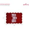 Hallmark – Bath Rug, Scallop Edge with Soft Tufted Pile, Holiday Home Decor (Christmas Wreath, 30″ Round)(Ho Ho Ho Red)