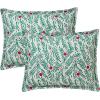 Hallmark – Full/Queen Comforter Set, 4-Piece Soft Holiday Bedding Set with Pillowcases and Decorative Pillow, Medium Weight Bedding for Year-Round Use, Fade & Wrinkle Resistant (Cozy Christmas Red)(Joy to Your World Green)